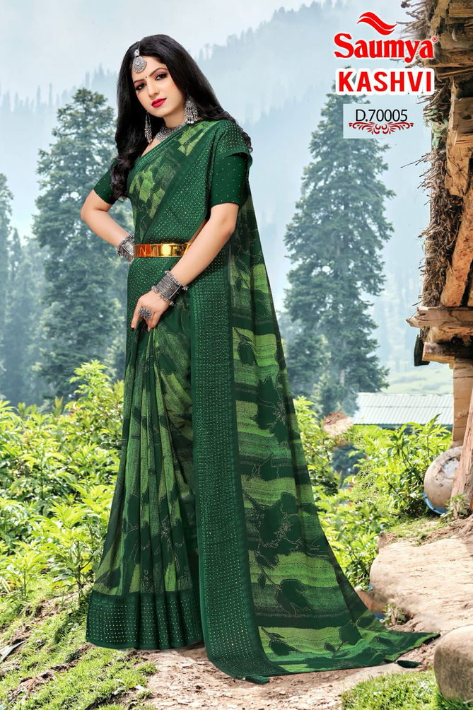 Saumya By Kashvi Printed Daily Wear Sarees Wholesale Market in Surat